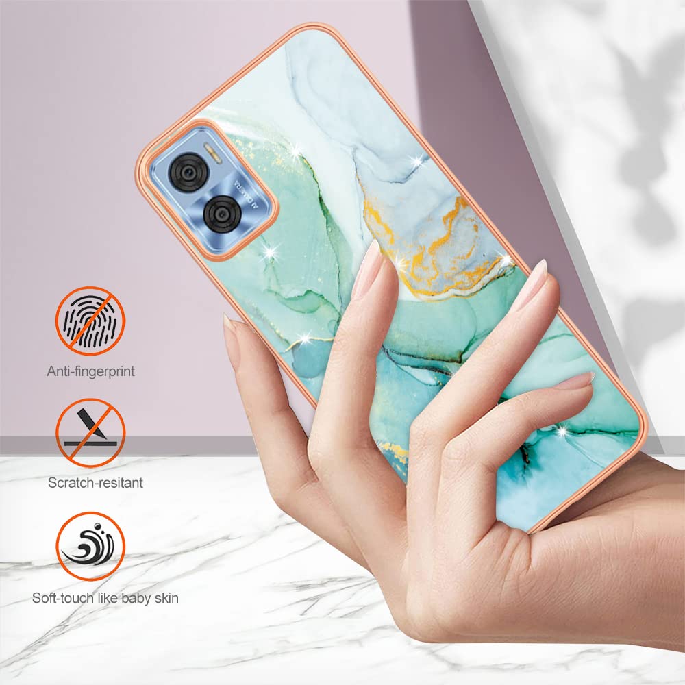 Handyhülle Für Motorola Moto E13 – Marmor-Design Mit Drehbarem Ständer