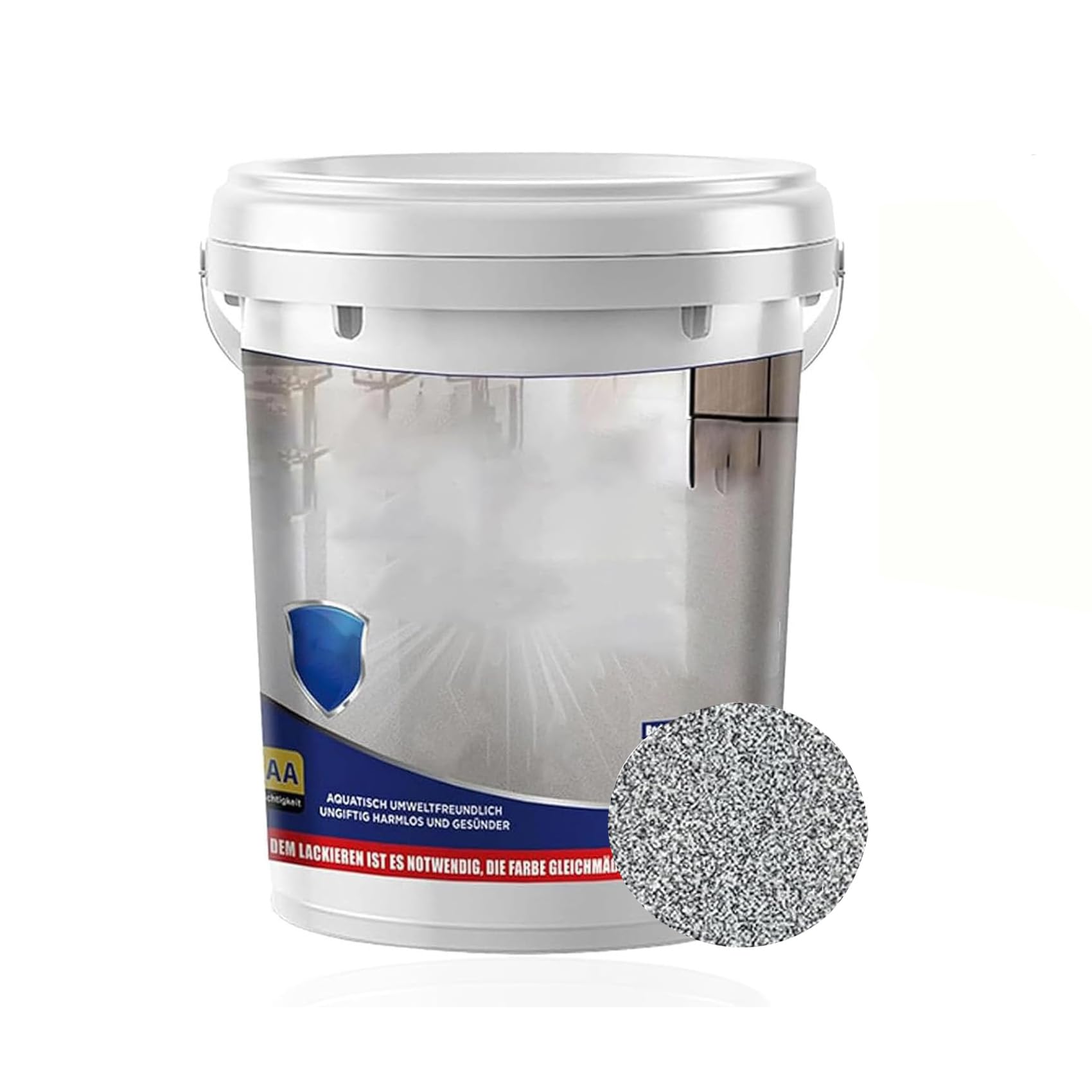 Gooti Epoxy Floor Paint, Gooti Self Leveling Epoxy Colored Sand Floor Paint, Epoxy Sand FloorPaint for Concrete, Resistant And Non-Slip, for High Gloss Marble Effect Garage Coating (Dark Gray)