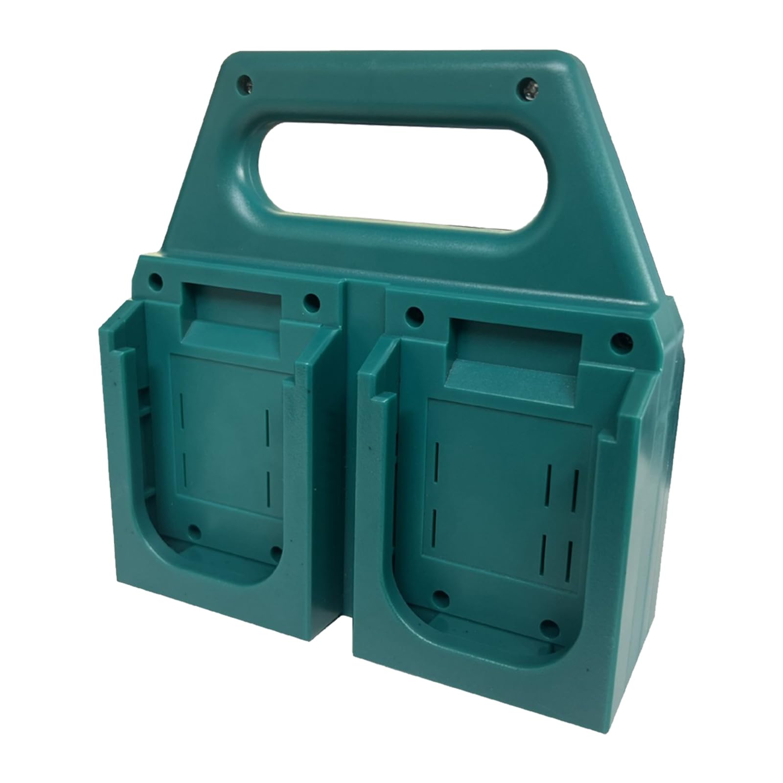 Whoasyst 4 Slots Green Battery Holder For 18V Tools Space-Saving Rack Organizes 4 Or 6 Cells Efficiently Space Saving Tool Organizers