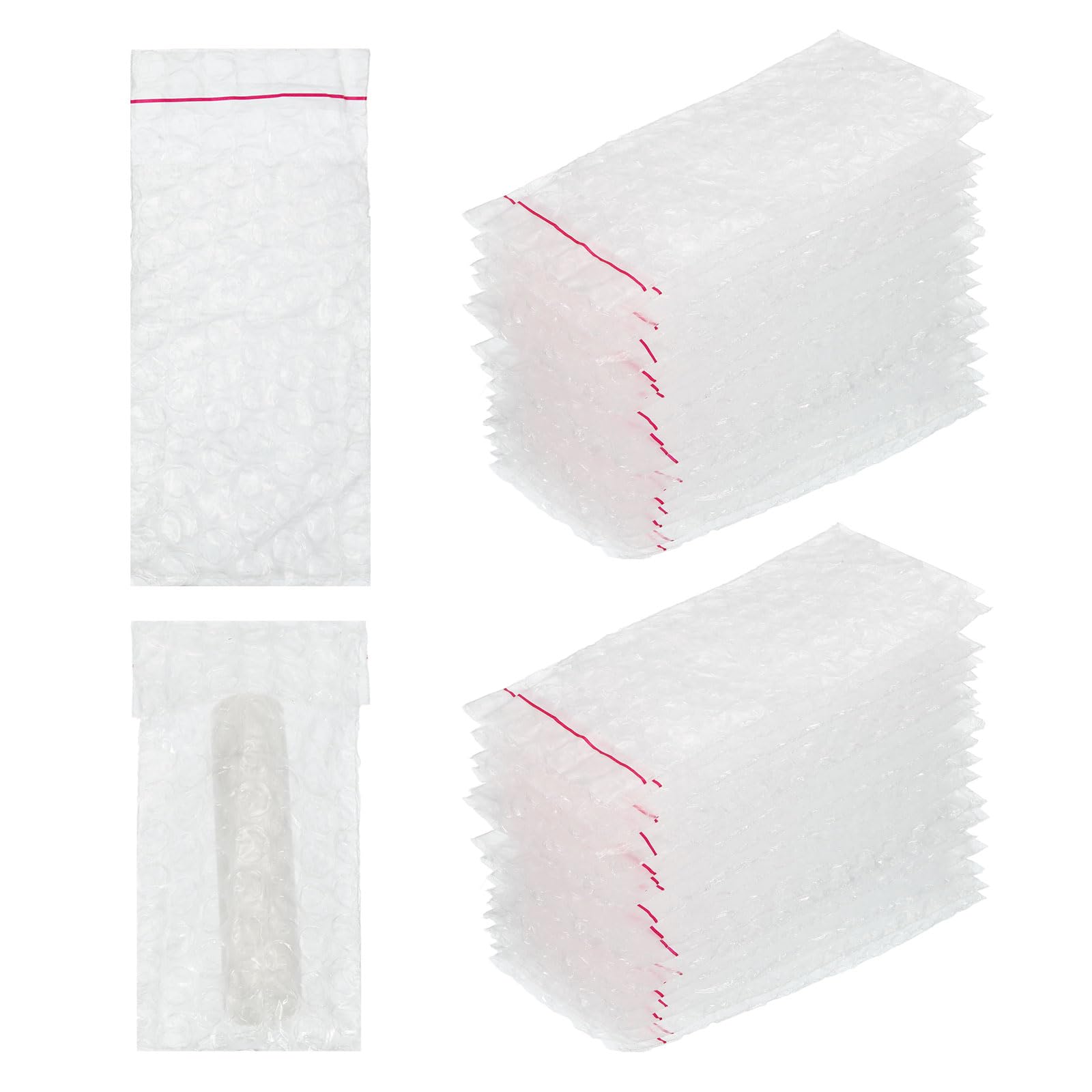 PATIKIL Clear Self Sealing Bubble Bags, (7x10cm) (200 Pcs), Lightweight Economic Bubble Wrapping Pouches Double Walled Pouches Cushioning, Suit for - Mailing Shipping/Packaging/Storage โ image 1