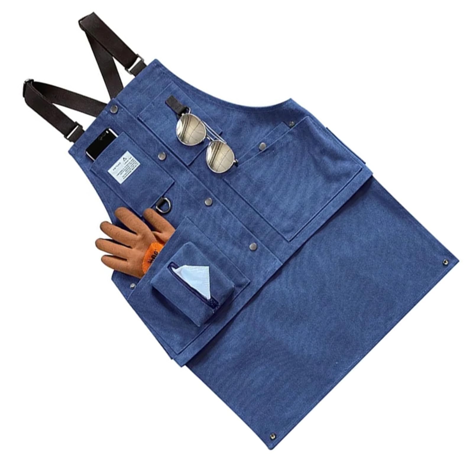 Btgghytr Professional Utility Apron for Electricians Handymen Thickened Canvas Work Apron for Carpenters Woodworkers Use Professional Craftsmen