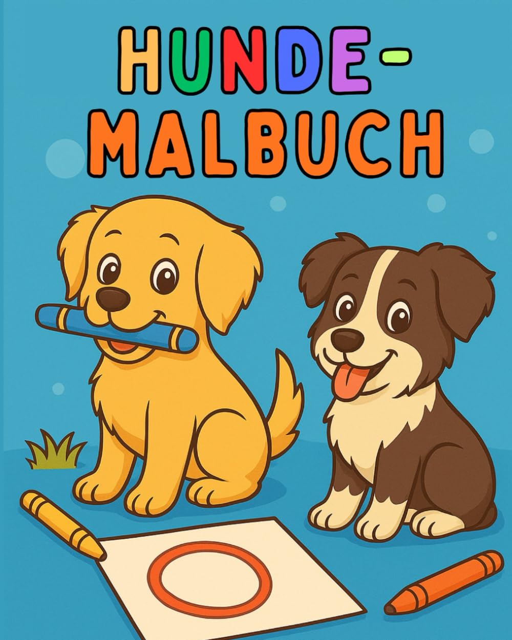Hundemalbuch für Kinder: Süße Welpen zum Ausmalen: 30 Ausmalbilder mit verschiedenen Hundewelpen