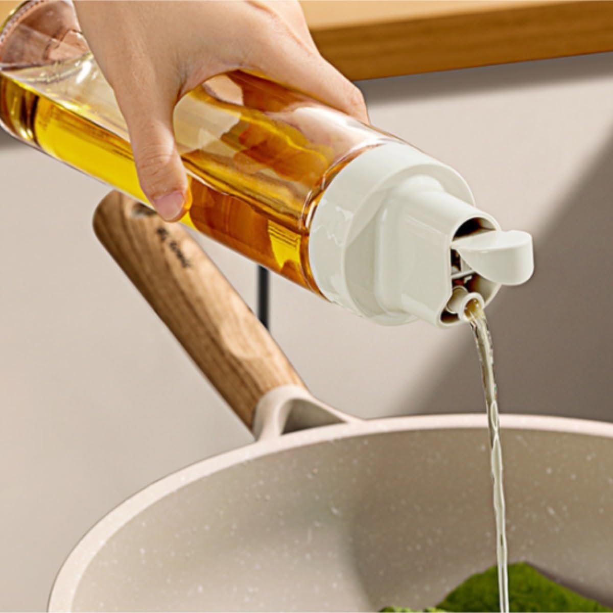 Bottiglia Dispenser Per Olio D'Oliva Set Di 4 Bottiglie For Condimenti Da Cucina For Uso Domestico, A Prova Di Perdite, In Vetro, For Olio Di Sesamo, Vino Da Cucina, Barattolo For Olio Per Cucina E Ba