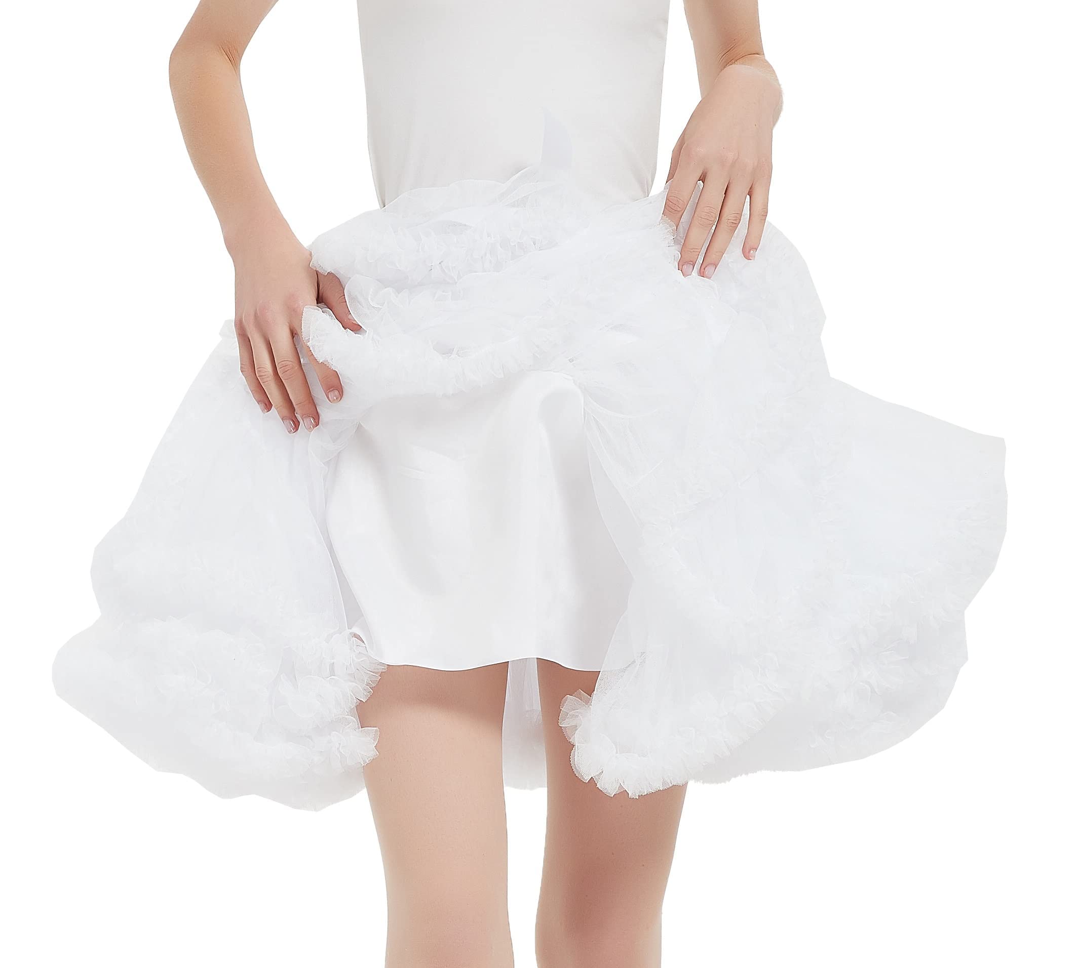 *daisysboutique* Damskie spódnice halki z siateczki, tiulowa spódniczka baletowa, tutu, krynolina, elastyczne, puszyste, Rockabilly