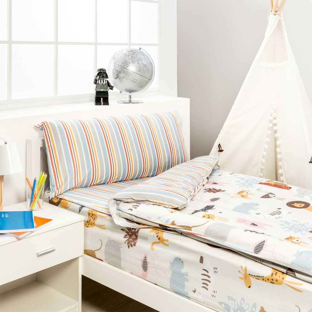 COTTON ARTean Saco nordico con Relleno SALBURUA Cama 90 x 190. Saco Unido a la Bajera con Cremallera. con Relleno nórdico.