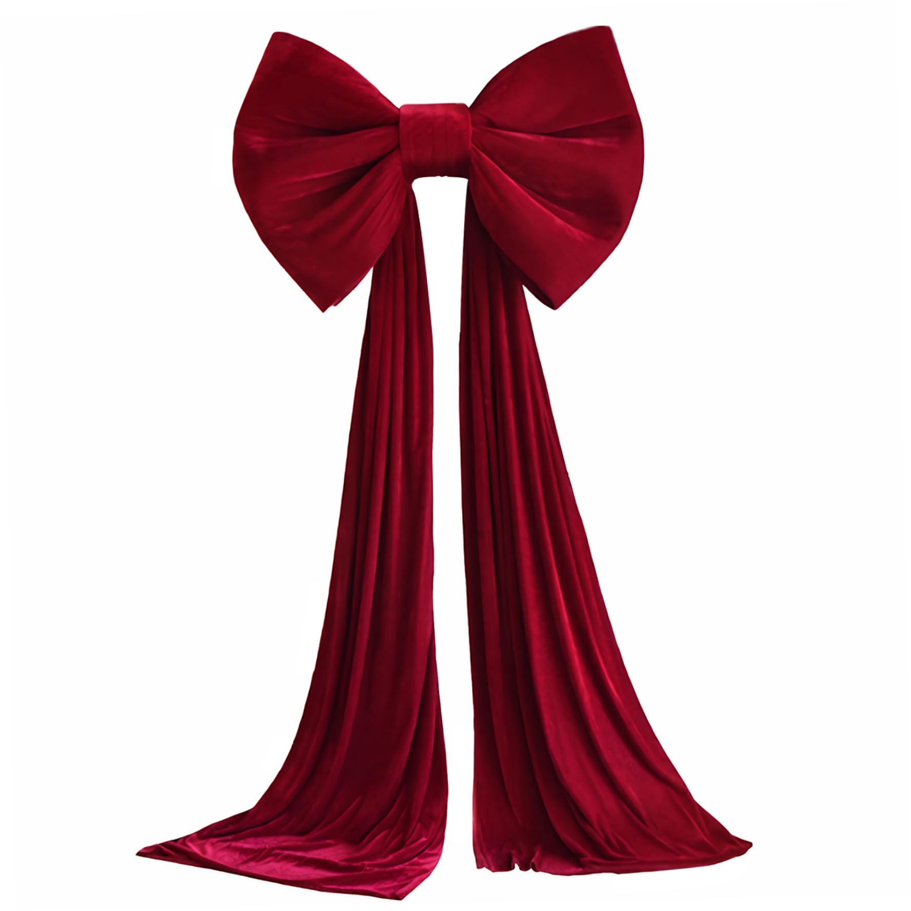 Christmas Tree Topper Bow, 19.7x70.9in Extra Large Red Velvet Bows for Home Christmas Tree Toppers Wreath Wall Room Party Holiday Decor Supplies Bows Topper