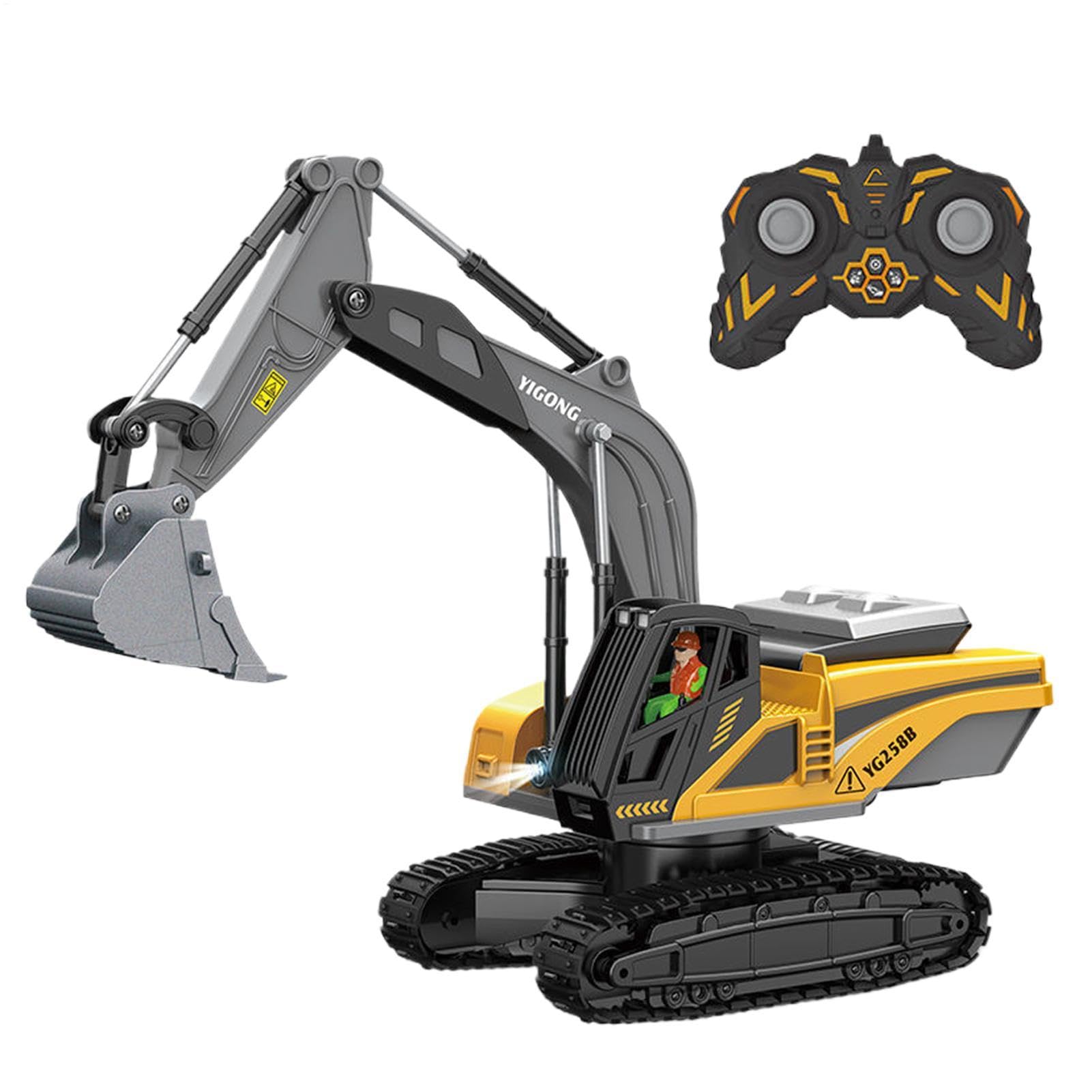 Camión Volquete a Control Remoto Excavadora con Luces y Sonidos