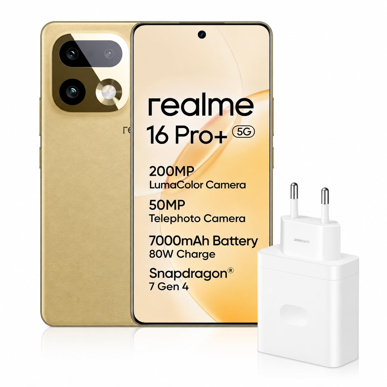 realme 16 Pro+ 5G Smartphone, 12+512GB, 200MP LumaColor Primary