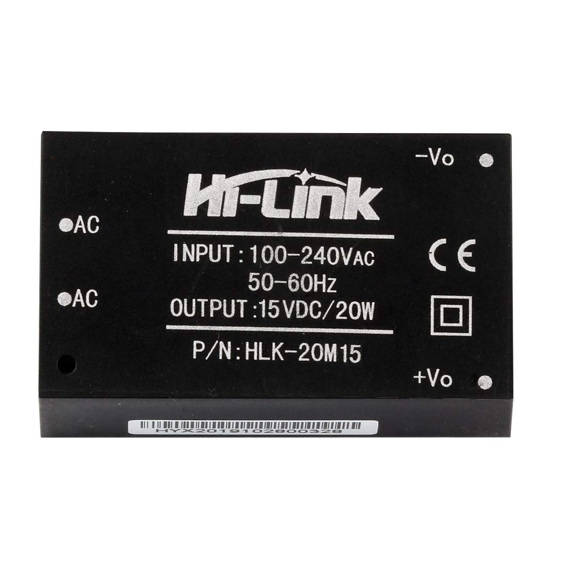 HLK-20M15 AC-DC 220V a 15V 20w Módulo de fuente de alimentación reductora Módulo de fuente de alimentación inteligente para el hogar (5 PCS)