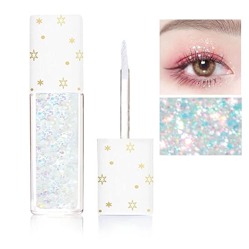 Sombra de ojos líquida con purpurina brillante delineador de ojos de gel coreano con purpurina para maquillaje debajo de los ojos brillante de larga