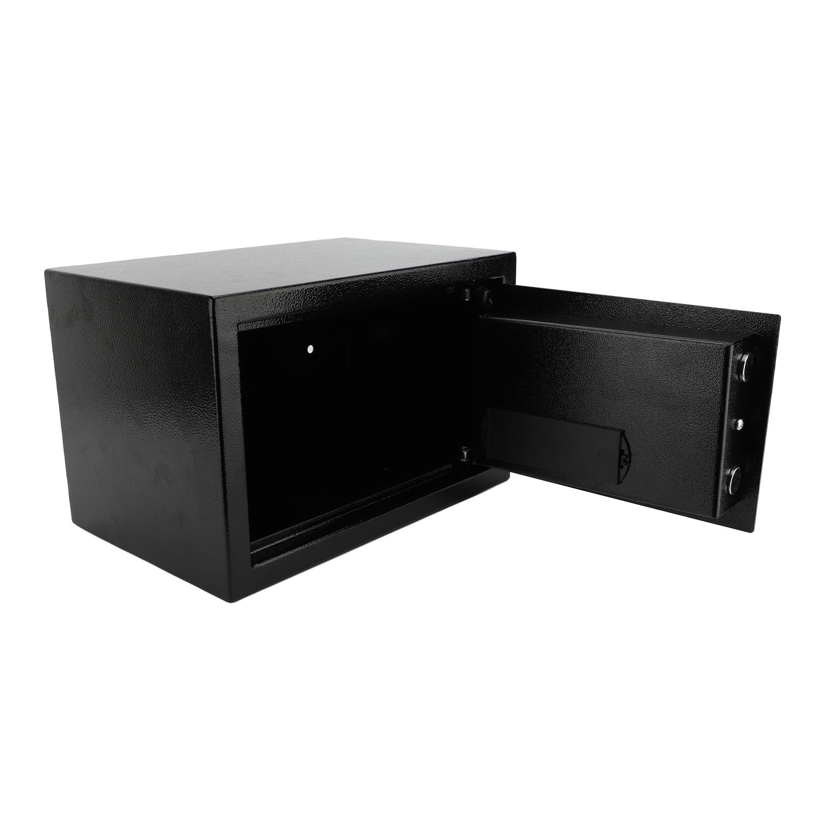 Hidyliu Sicherer Safe, Tragbarer Multifunktionaler Schließkasten für Zuhause, Büro, Reisen, Kohlenstoffarmer Stahl, Schwarz