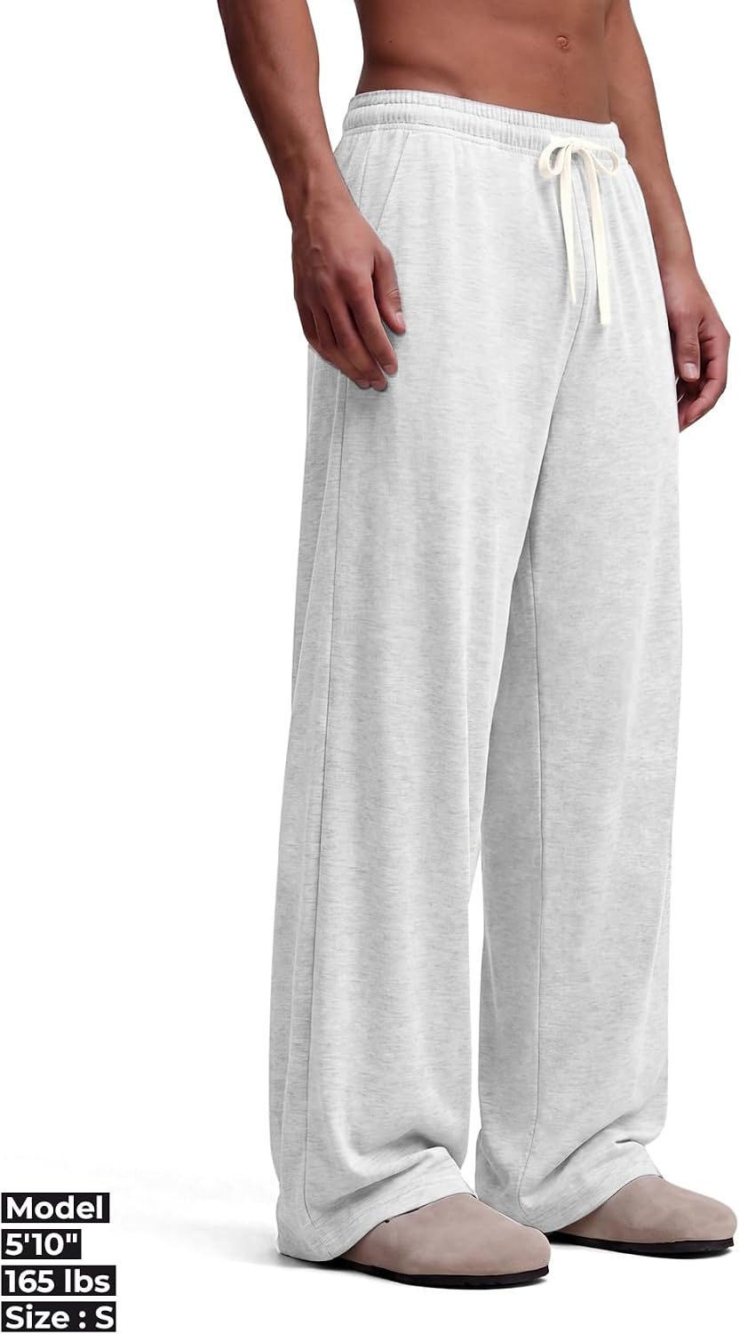 Mens Baggy Sweatpants Wide Leg Sweat Pants Uncuffed Loose Gym Y2K image 4