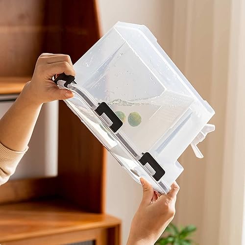 Miniatura 4 de Flueyer Hervidor frío de 3,5 litros con grifo, dispensador de bebidas de plástico con espita, dispensador de bebidas de leche, fruta, tetera de