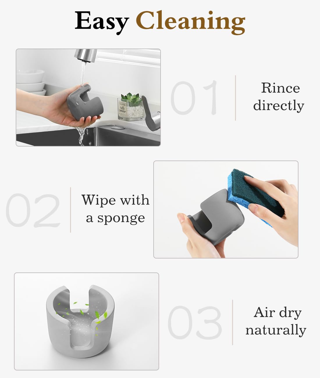 Luxspire Diatomite Sponge Holder - Fast Drying -6 Luxspire Diatomite Sponge Holder - Fast Drying -6