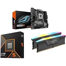 NEWEGG Motherboard CPU Memory Combo-B850M Motherboard Bundle with Ryzen 5 9600X 6-Core 3.9 GHz CPU and 16GB 2 x 8GB 288-Pin PC RAM DDR5 6000 Desktop Memory