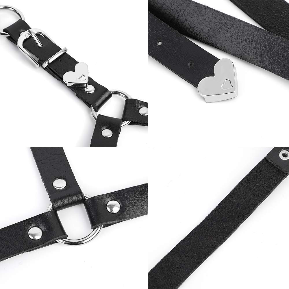 LIVE4COOL Women Harness Elastic Cupless Cage Bra Sexy Lingerie for Women Adjustable Hollow Out Crop Top Exotic Strap Bra: Black4