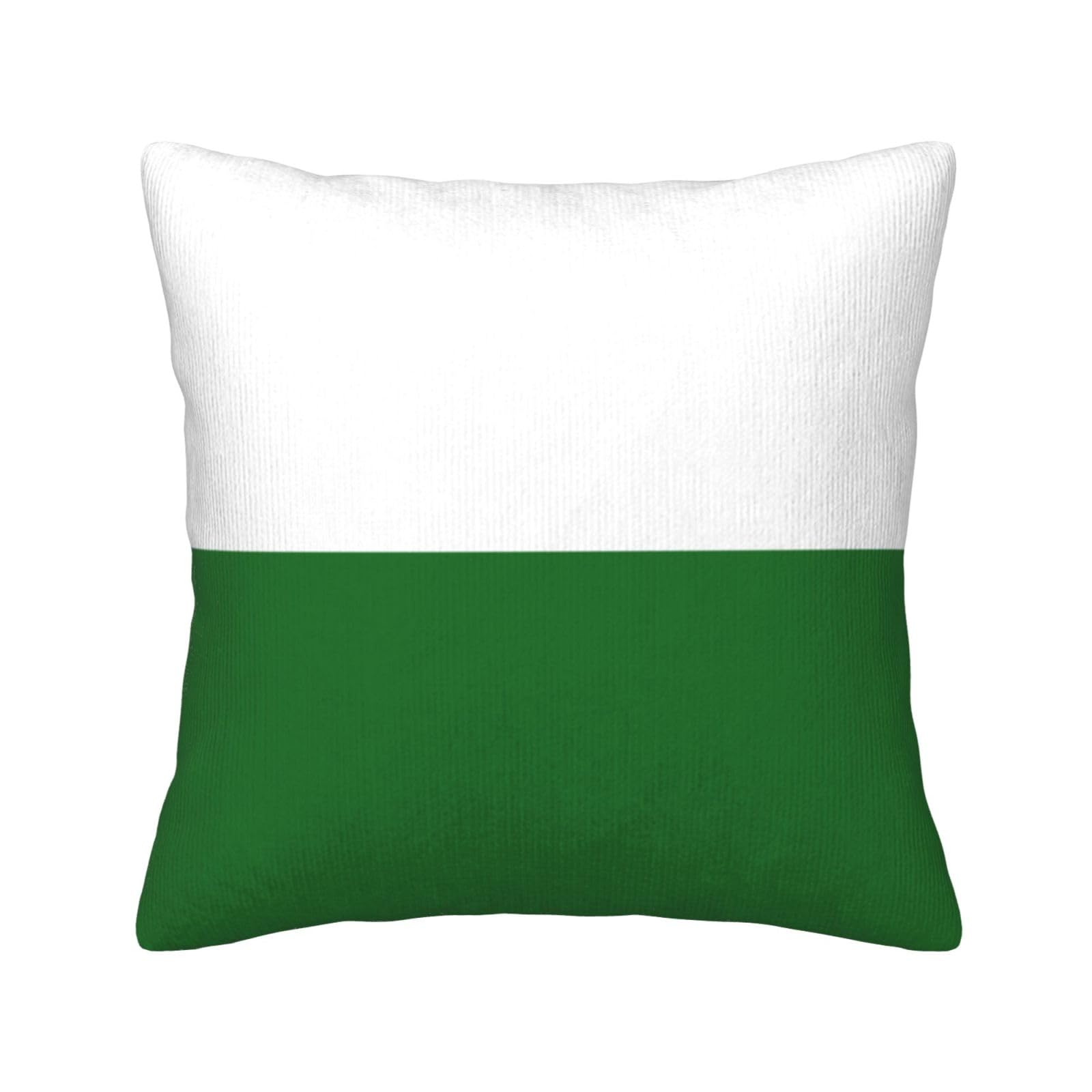 HGIUYDRD Flag of Saxony Print Corduroy Throw Pillow with Invisible Zipper Closure for Living Room, Couch and Bed