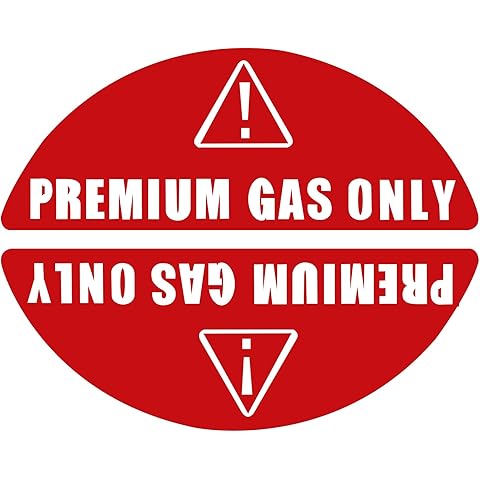 1 Pair of Premium Gas Only Stickers for Car Van Truck Vehicle Boat Oil Tank Fuel Fi...