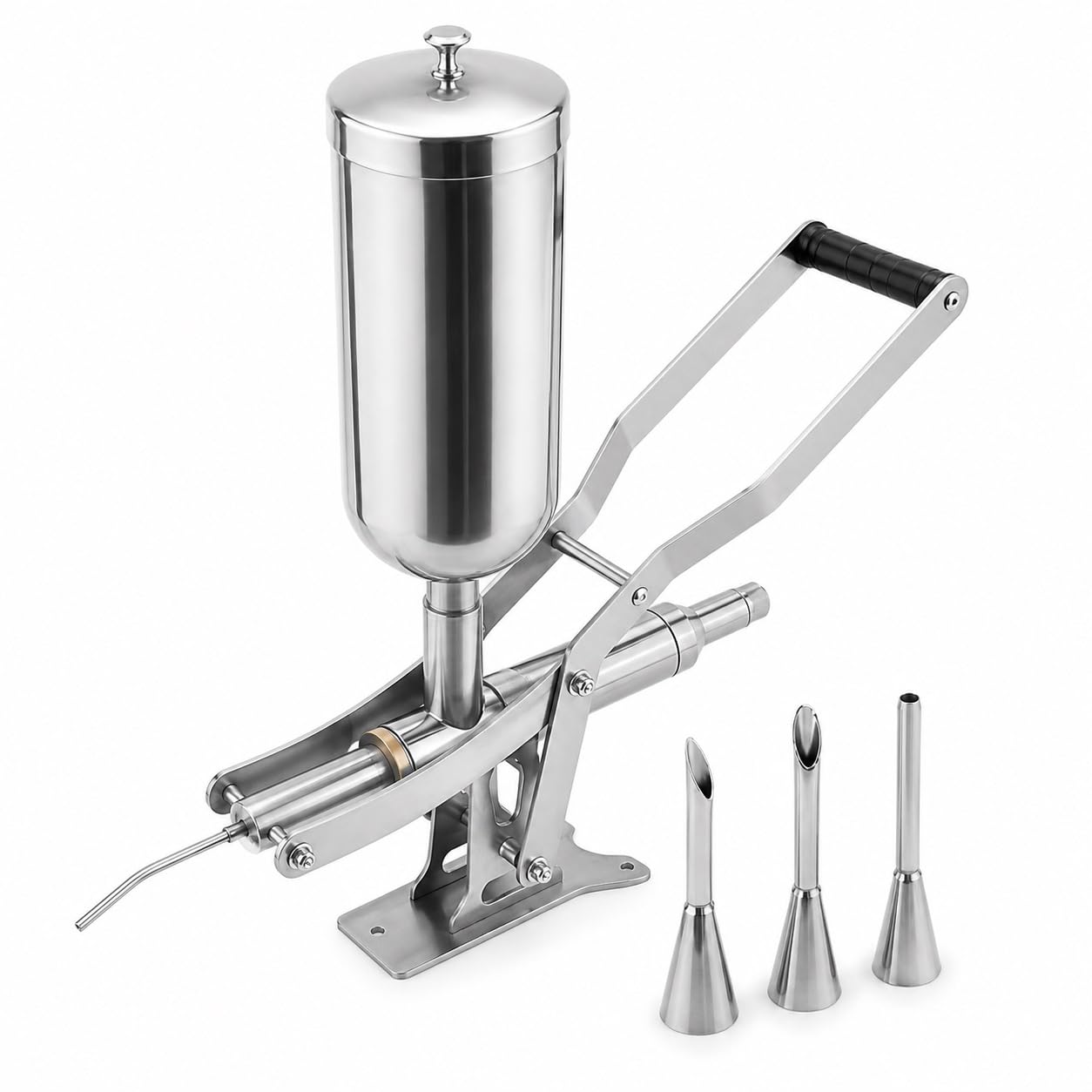 Llenadora Manual De Churros Donuts 5l, Máquina De Acero Inoxidable Con Kit De Boquilla