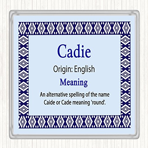 Cadie Name Meaning Drinks Mat Coaster Blue