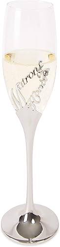 Pavilion Gift Company Glorious Occasions: Matron of Honor Wedding Toast - Flauta de copa de champán, 8 onzas, color plateado