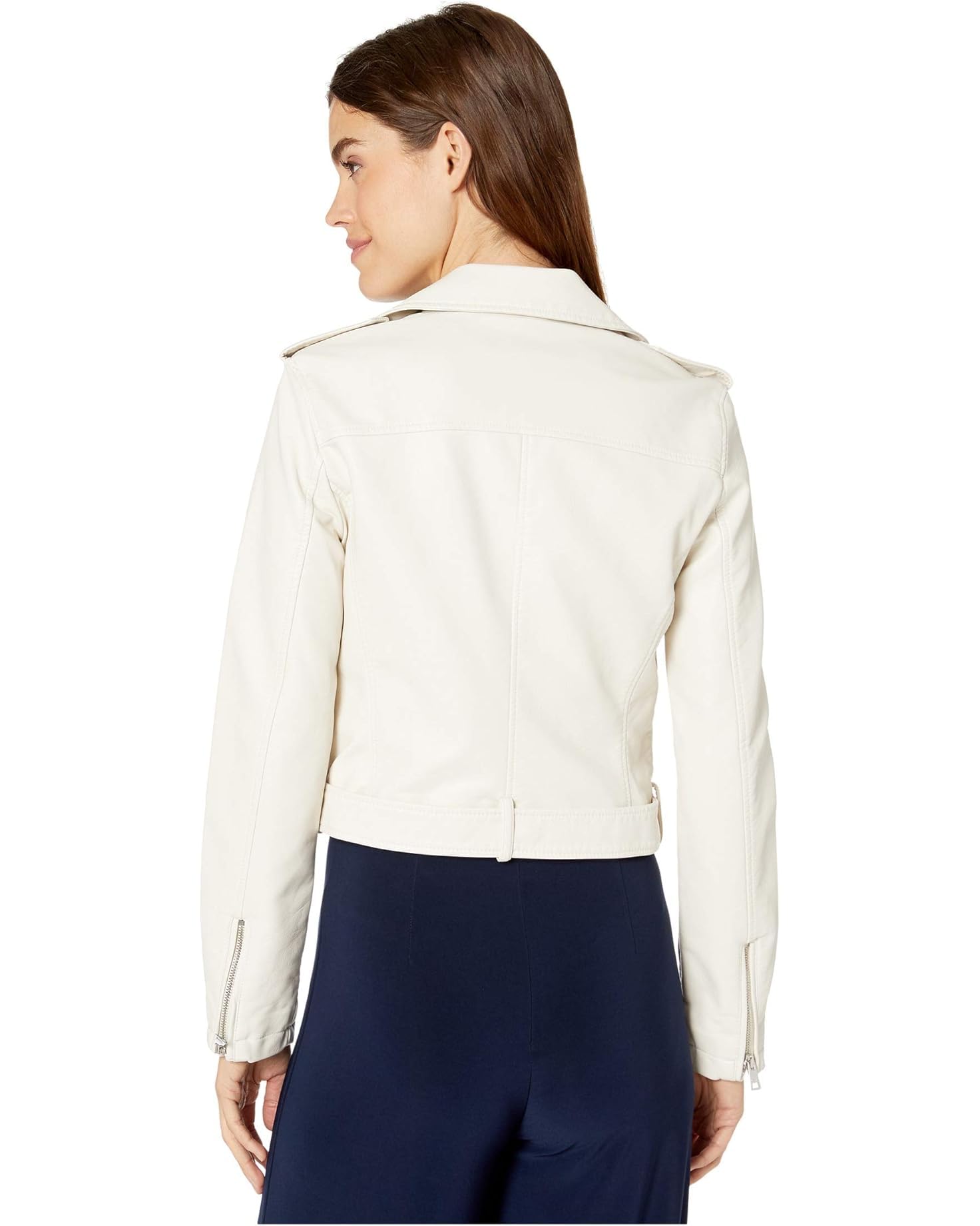 Levi's Damen Faux Leather Asymmetrical Belted Motorcycle Jacket Kunstlederjacke, grau, Klein – Ansicht 2