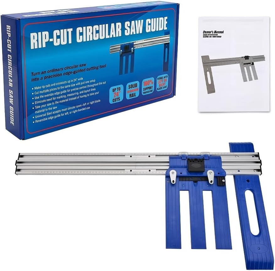 Heavy-duty Metal Circular Saw Guide Rail - A Manual Precision Cutting Tool Suitable For DIY Projects, (Blue Guide Rail + Brushless Circular Saw (Battery Not Included))