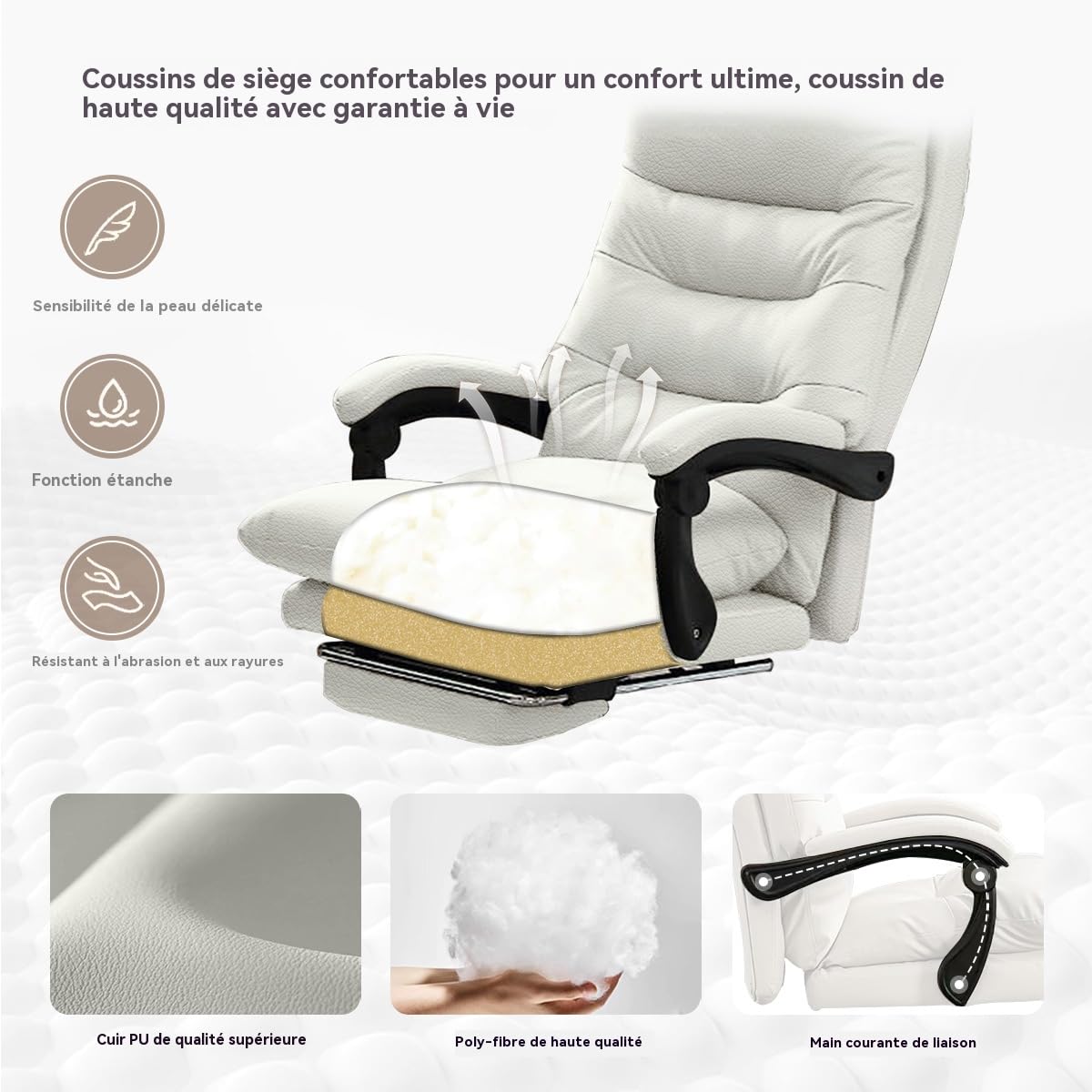 Chaise de Bureau avec Repose-Pieds · Chaise de Gaming · Chaise de Bureau Ergonomique de Direction · Chaise Informatique à Haut Dossier