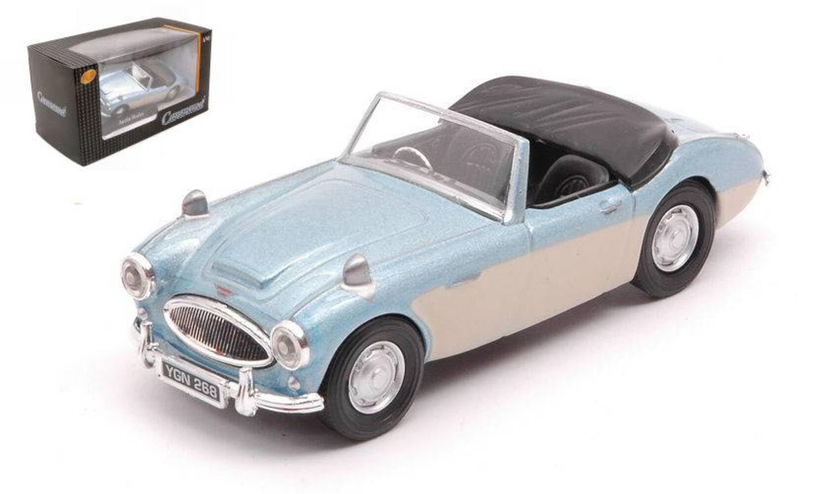 MODELLINO in SCALA COMPATIBILE CON AUSTIN HEALEY CONVERTIBLE LIGHT BLUE 1:43 CARARAMA CA416240