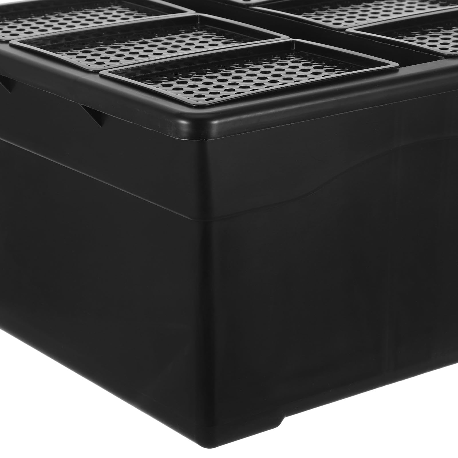 Bandeja de Cultivo Hidropónico 6 Piezas 96 Orificios Plástico Negro | Reutilizable, Control Preciso del Agua, para Jardinería en Casa y Suministros de Cultivo Profesional