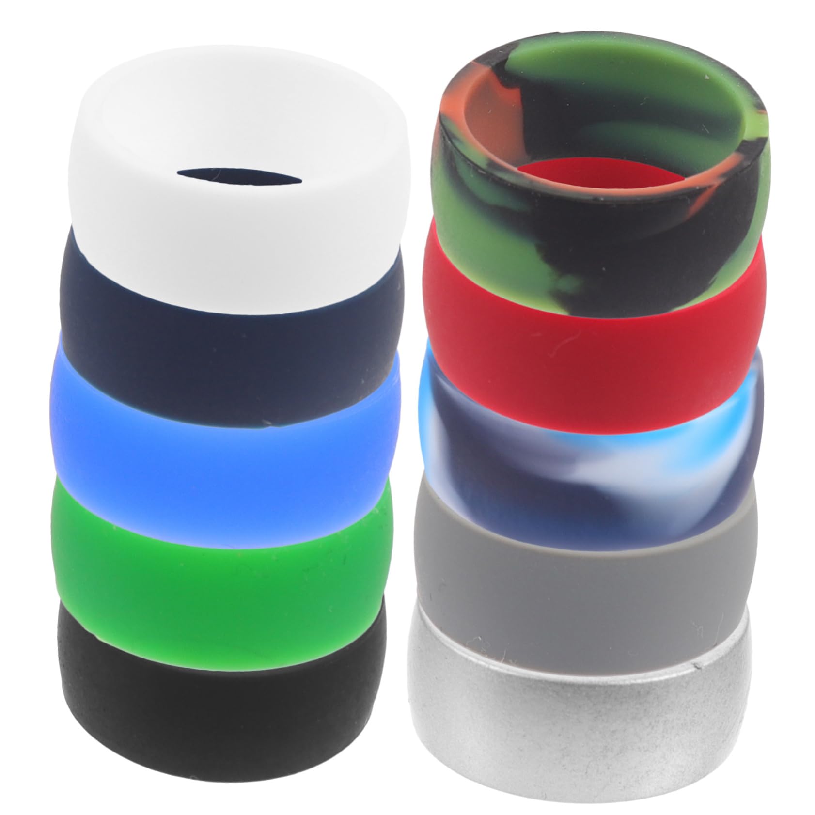 SUPVOX Men's Silicone Rings Fitness Rings for Sports Durable and Non-slip Latex-free Exercise