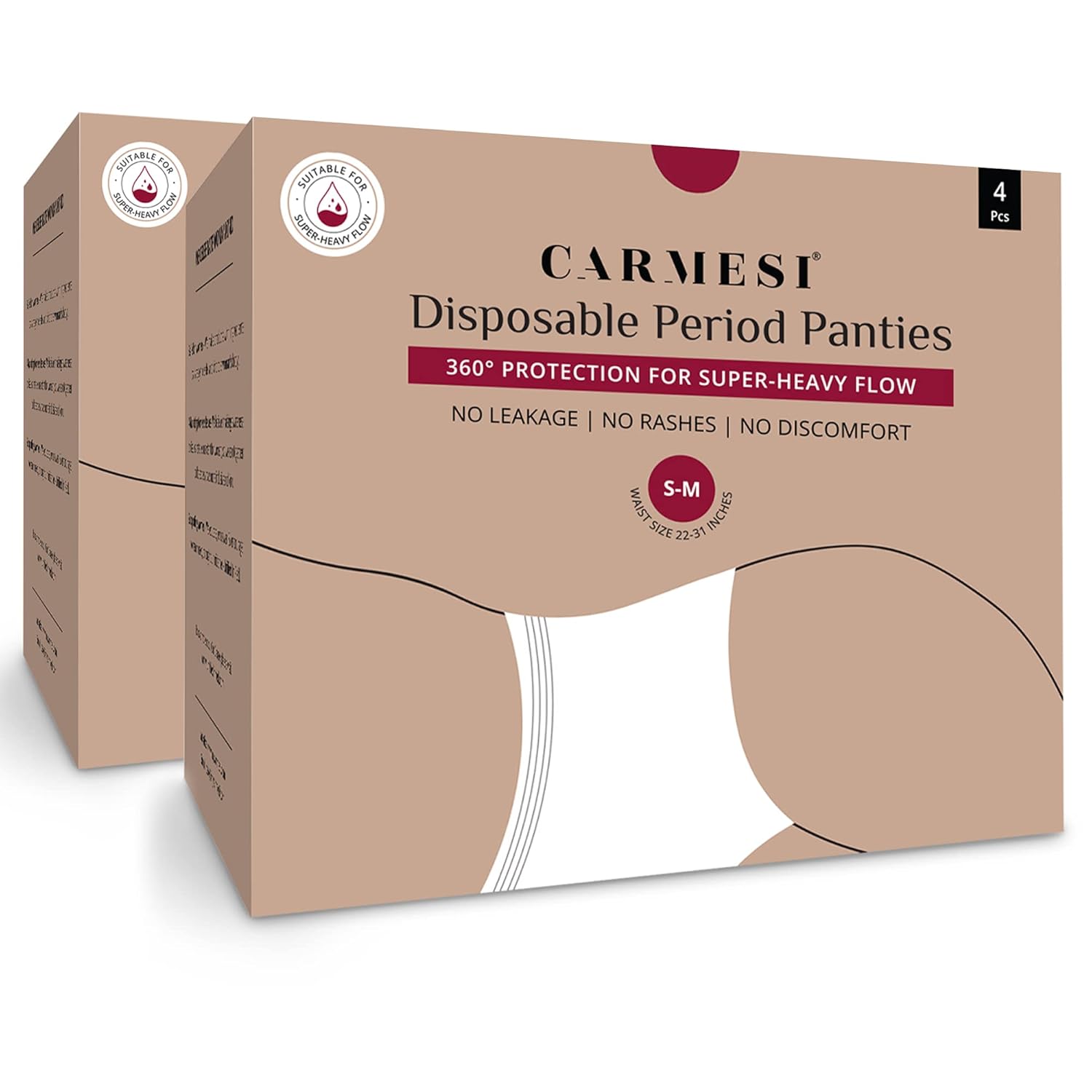 Carmesi Disposable Period Panties (SM) 360° Protection for Super