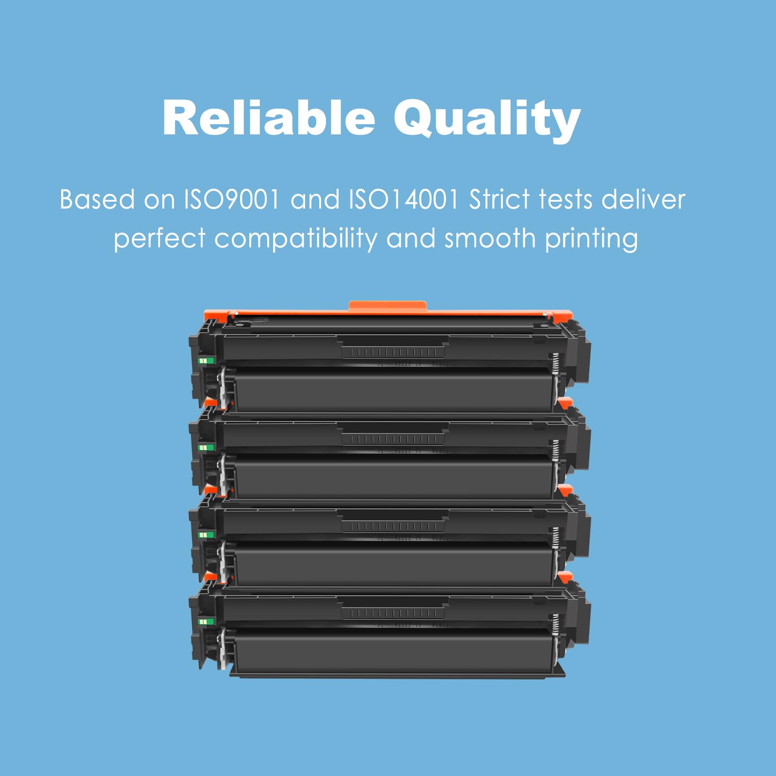 207A - Set di 4 cartucce di toner compatibili con HP 207A 207X Toner di ricambio per HP Color LaserJet Pro MFP M283fdw M283fdn M255dw M255nw W2210A W2211A W2212A W213A (BK/C/M/Y 4 pezzi