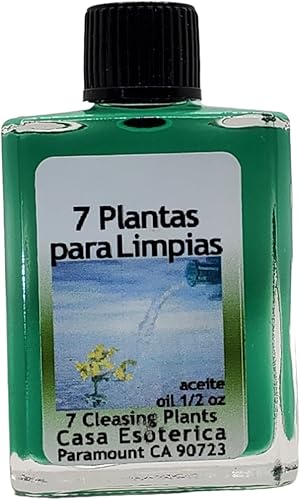 CASA ESOTERICA MAGICK SPACE - Aceite para 7 plantas limpiadoras (7 palntas para Limpias Aceite) Aceite de unción espiritual por CASA ESOTERICA
