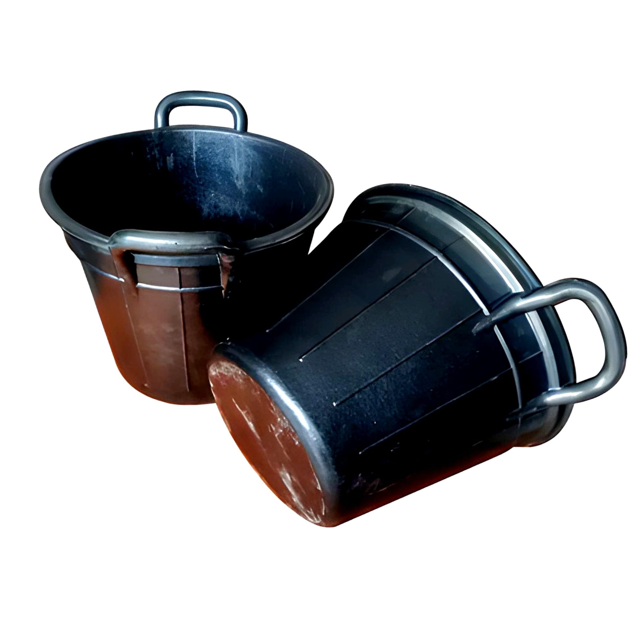 Bricoloco Cubo goma multiusos de caucho reciclado 18 litros. Capazo de goma con dos asas altura 290 mm y boca de 360 mm (5)