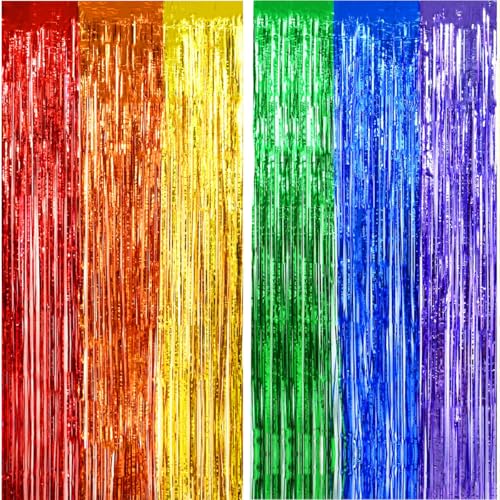 Jonami 2 Cortinas Metálicas Multicolor, Cortina de Lámina,