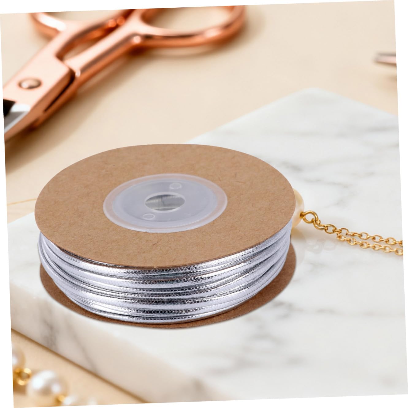 iplusmile 15m Cordino in Pelle Argento Per Creazione Gioielli Te Organizzato Per Collane Bracciali e Decorazioni Artigianali