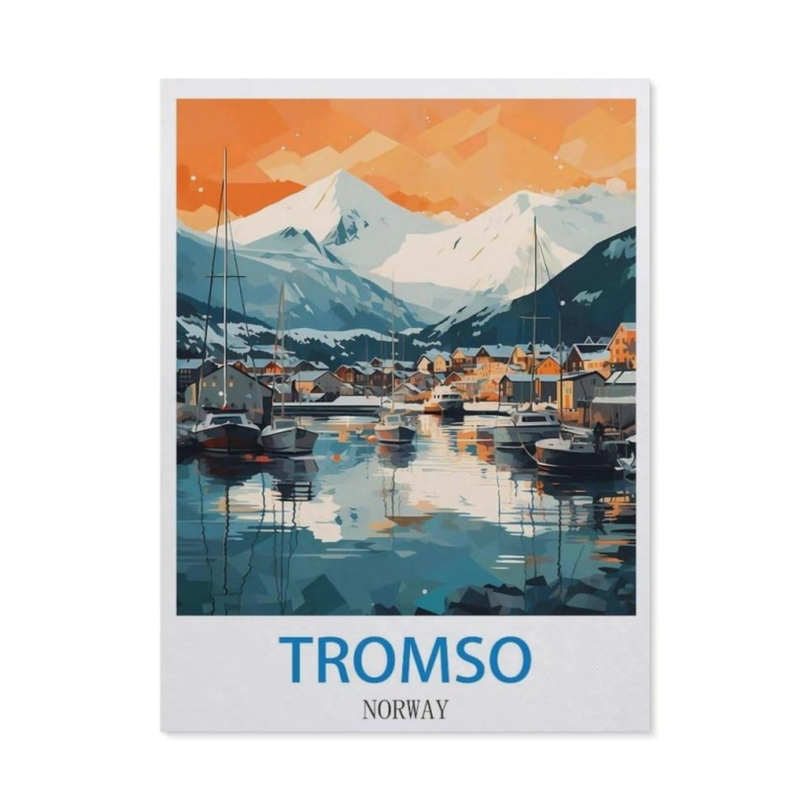 Tromso Norway，Tin Sign Vintage Retro Metal Wall Decor Decoration Art for Home Garden Kitchen Bar Pub Living Room Office Garage Poster Plaque(20x30cm）8x12 inch-EE56