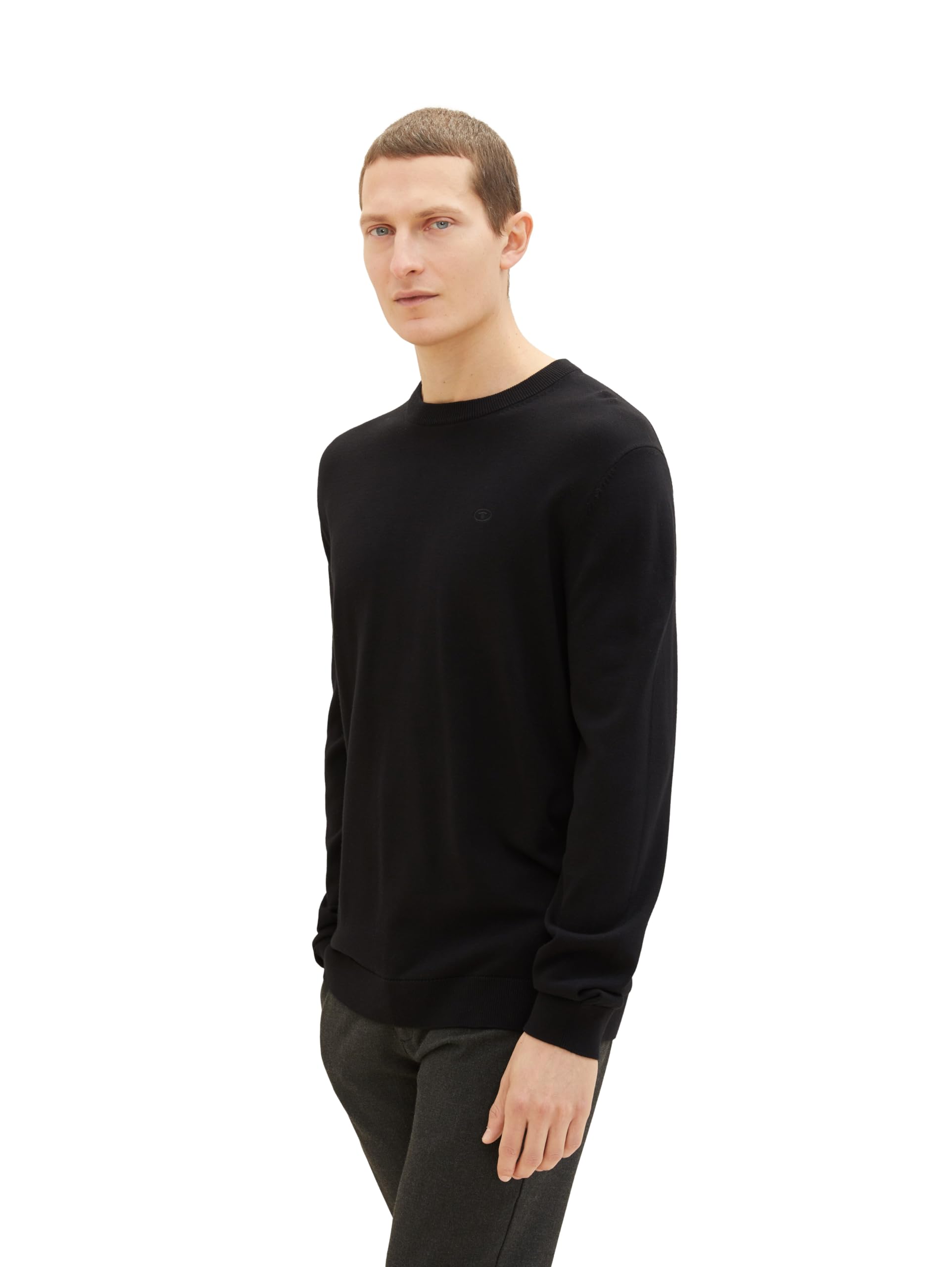 Tom Tailor Herren Basic Strickpullover mit Rundhalsausschnitt
