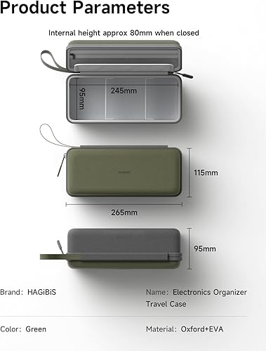 Miniatura 8 de Hagibis Organizador de artículos electrónicos, estuche de viaje organizador de cables, bolsa portátil impermeable para cable, cargador, banco de