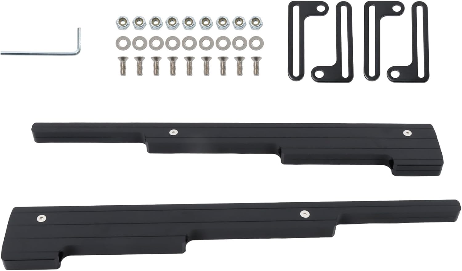 Black Polished Spark Plug Wire Looms Holder Kit Replacement for SBC BBC 302 350 454