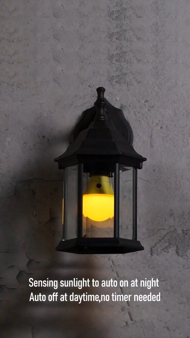 TORCHSTAR Lampadine LED Con Sensore Crepuscolare A19, 9W (Eq. 60W), Luce Diurna 5000K, 800 Lm, Fotocellula Automatica, Confezione Da 4, E26, Per Esterno