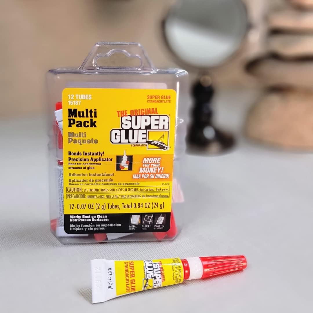 Super Glue 15187, transparente, 12 unidades (paquete de 2)