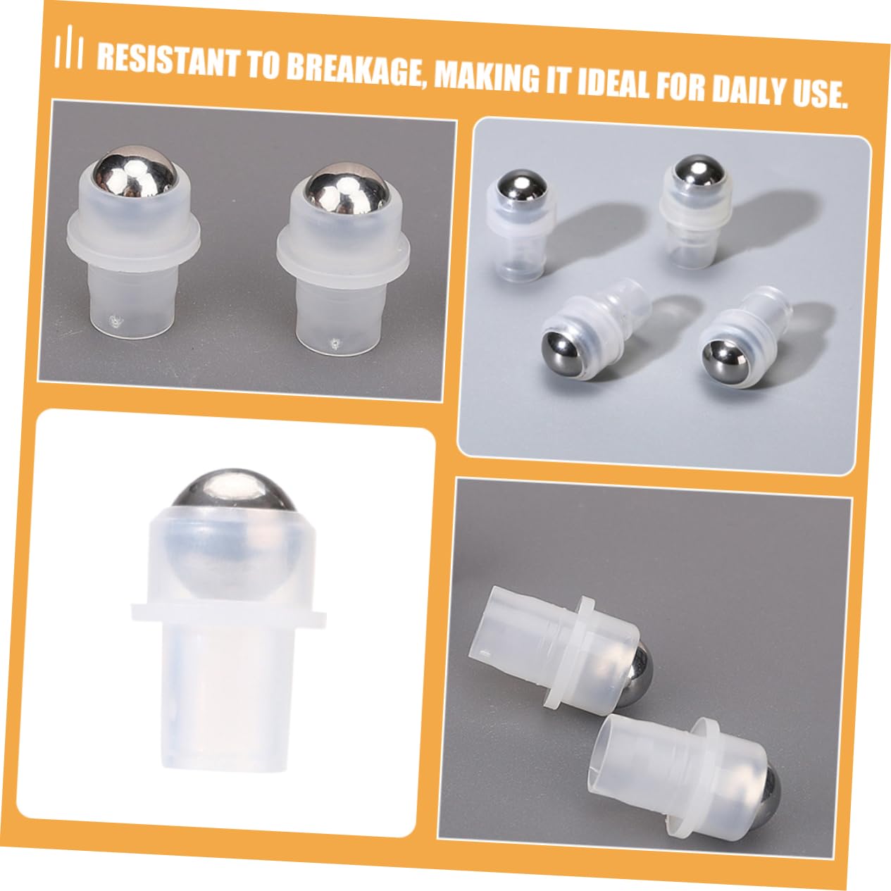 Luxe 10ml frosted amber glazen rollerfles met bamboe deksel voor essentiële olië
