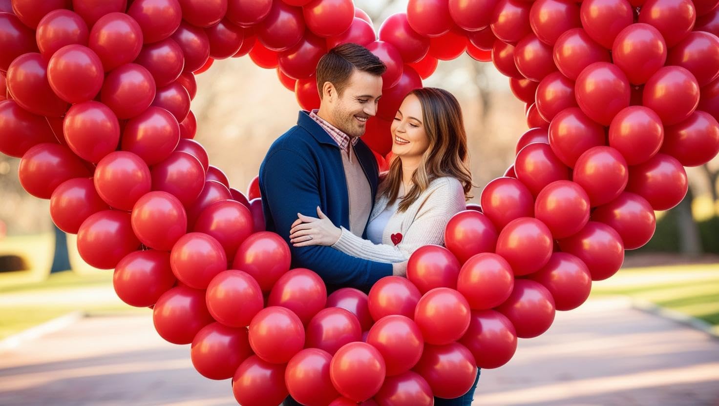 Red Balloons kit for Christmas, New Year, Valentine, Party Decorations Balloon for Birthday, Wedding, Baby Shower, Graduation balloons mother day