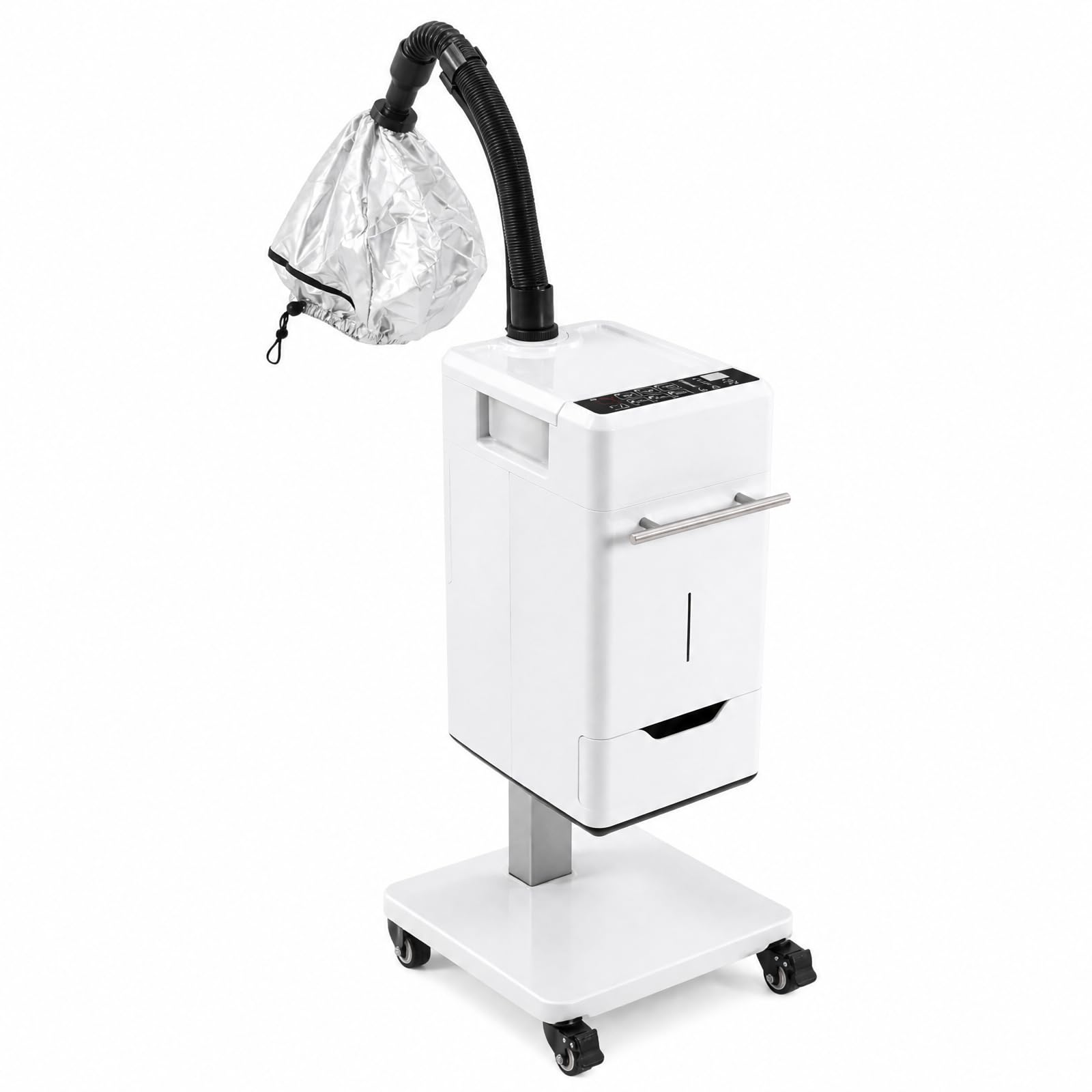 Nano, vaporizzatore per capelli, 500 W, con 6 programmi, display LCD, 1000 ml, temperatura regolabile 32-140 ℉, per la colorazione permanente, per la cura dei capelli con ruote e cassetto