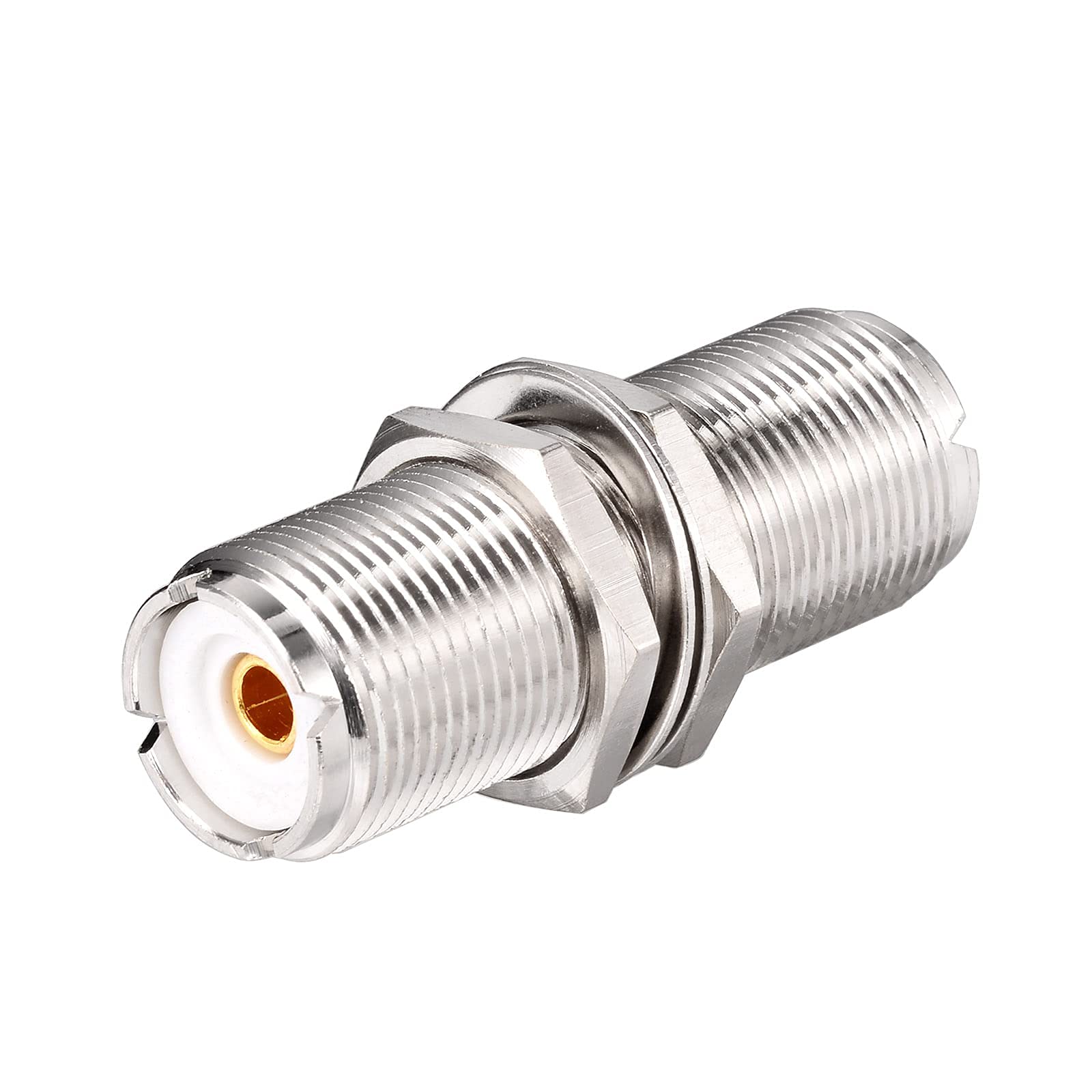 Superbat Adapter SO239 Złącze UHF Bulkhead Złącze żeńskie UHF do żeńskiego Bulkhead, 2 szt.