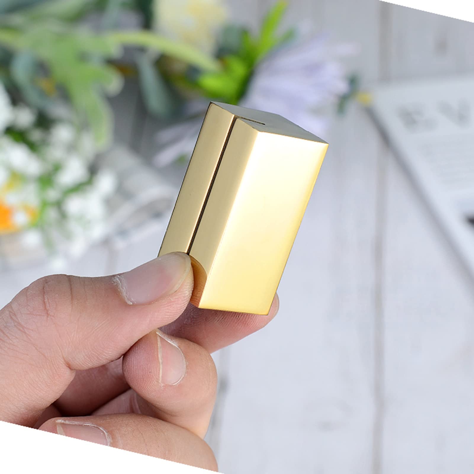 5 soportes para tarjetas de lugar, base sólida de acero inoxidable, clip para notas, soporte para clip de fotos, nombre de la mesa de boda, soporte para número, geometría, decoración de fiesta (t
