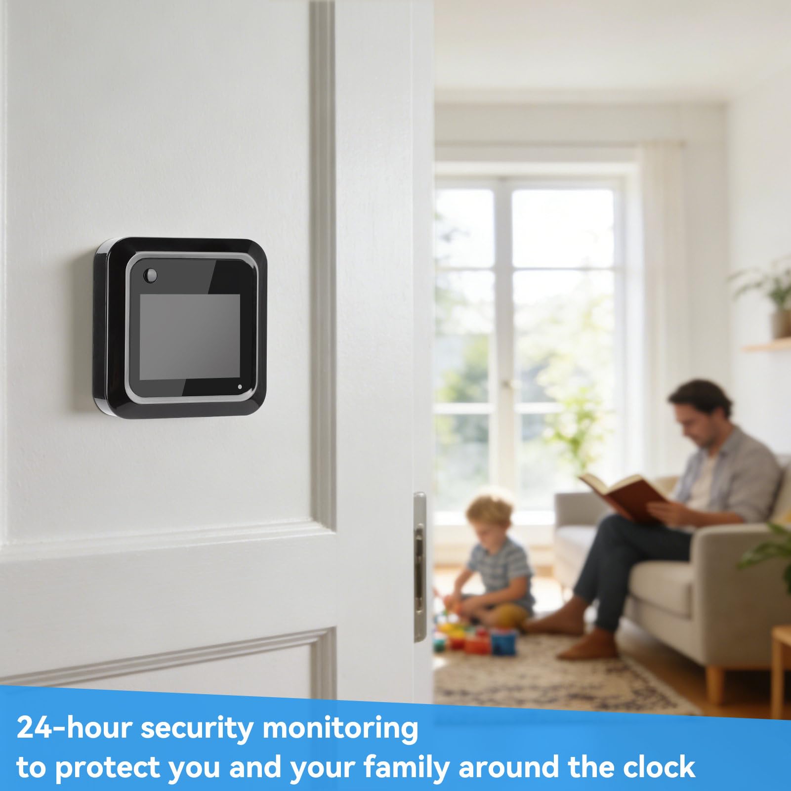 Spioncino digitale da 2,4 pollici, 0,3 MP, grandangolare a 95 gradi, per porta anteriore, con schermo LCD, fotocamera digitale, spettatore elettronico di sicurezza