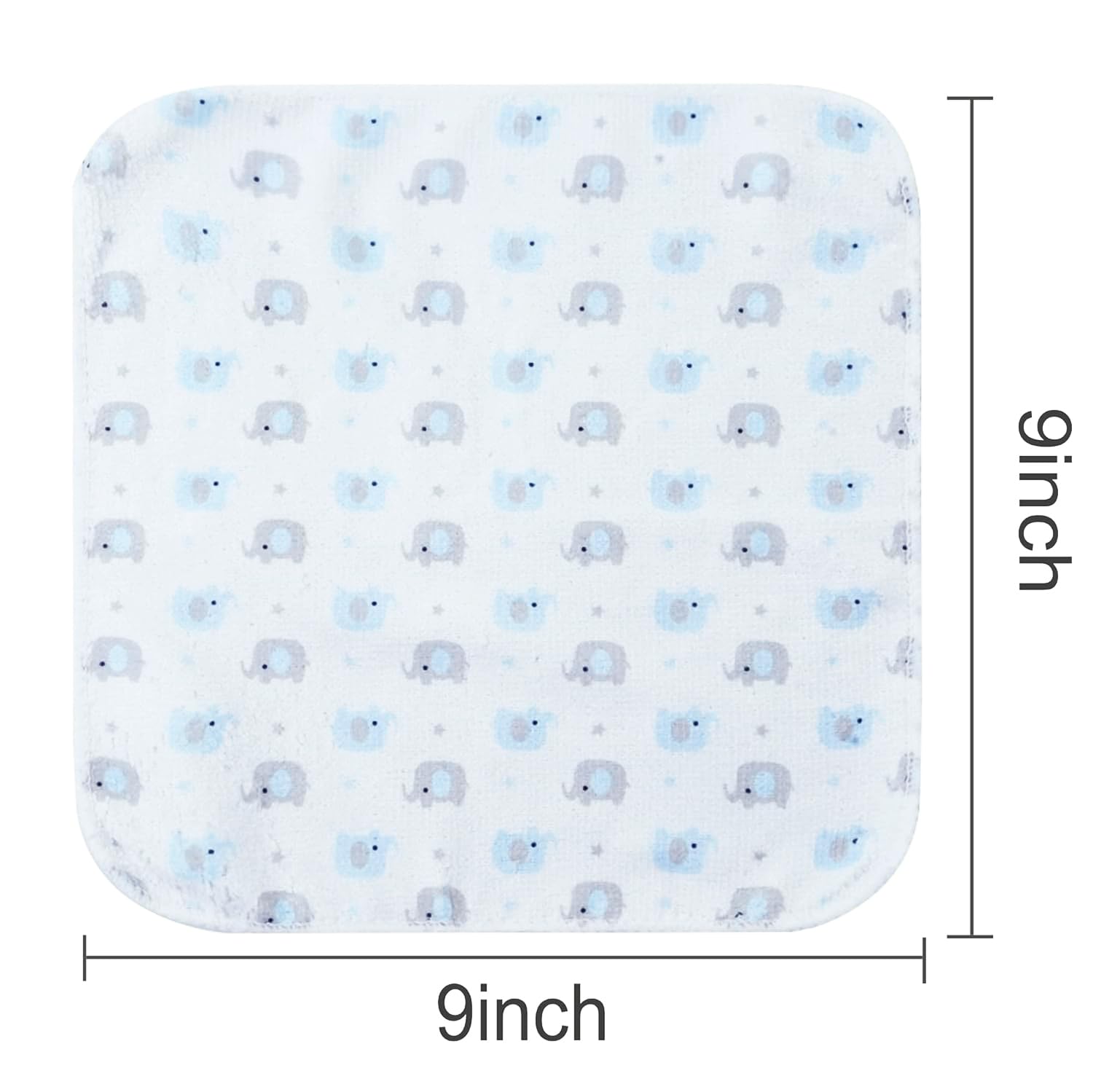 Baby Waschlappen Extra Weich und Ultra Saugfähig Badetuch Tolles Geschenk für Neugeborene und Säuglinge 24 Pack Elefant